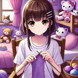 あや@小4ハンドメイド(手編みマフラー)