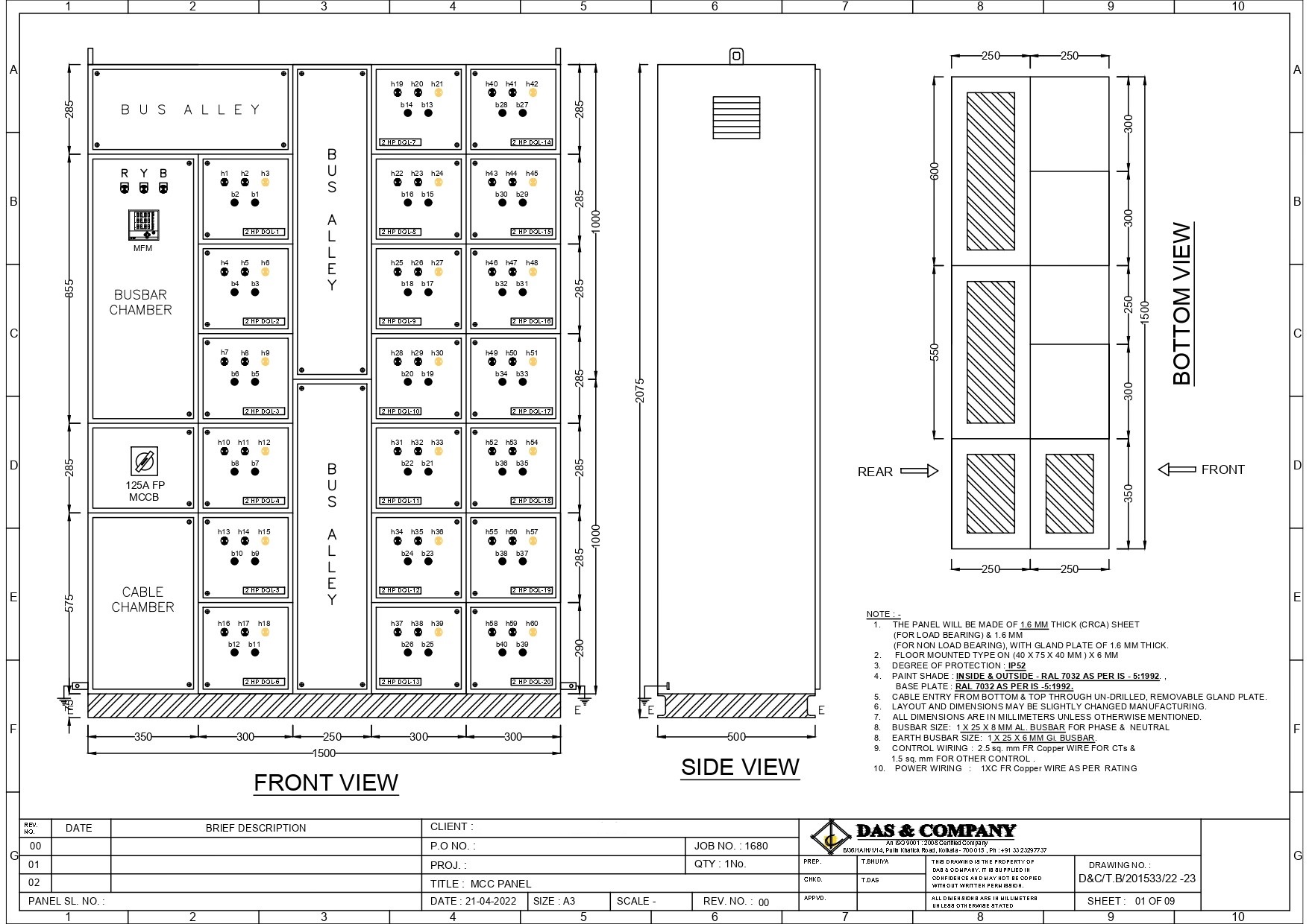 Mcc Electrical Panel Cad Dwg