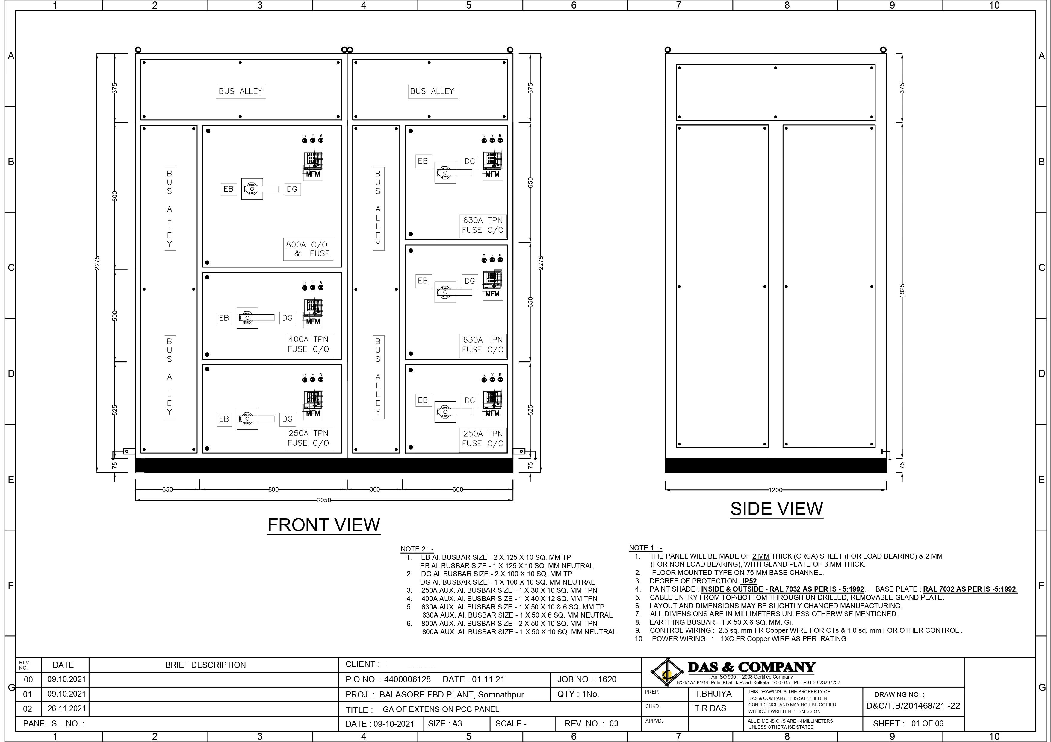 electrical panel drawing