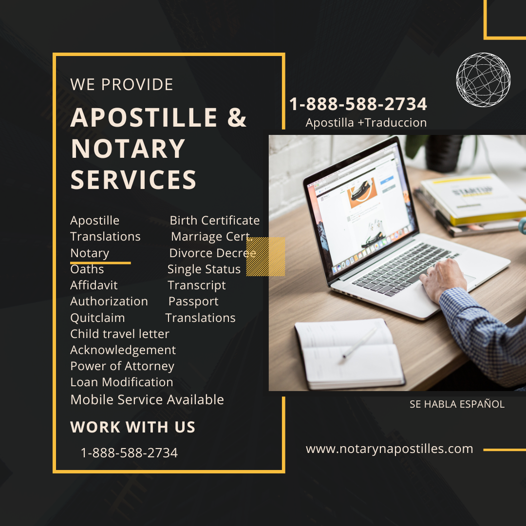 APOSTILLE & NOTARY SERVICES1-760-399-263873101 HWY 111 PALM DESERT CA 92260
