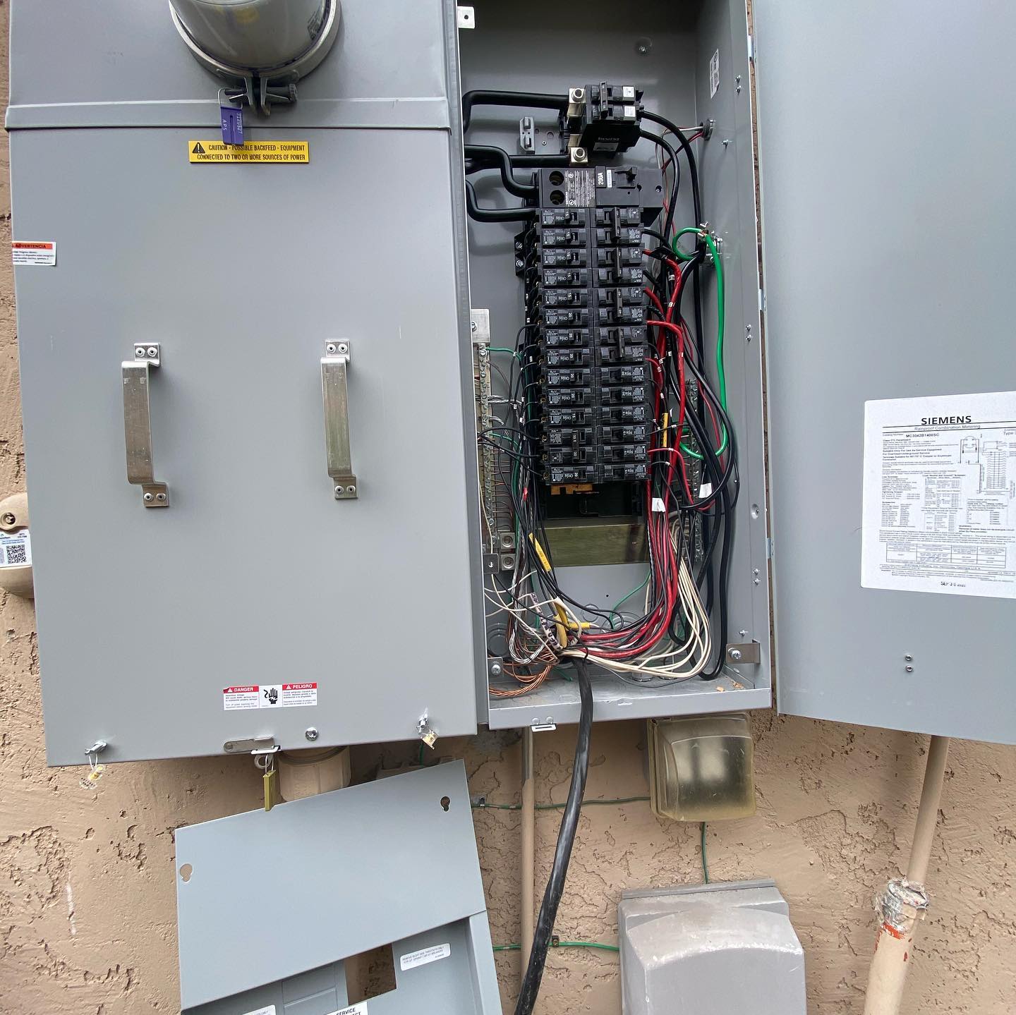 Electrical panel upgrade installation in Phoenix home