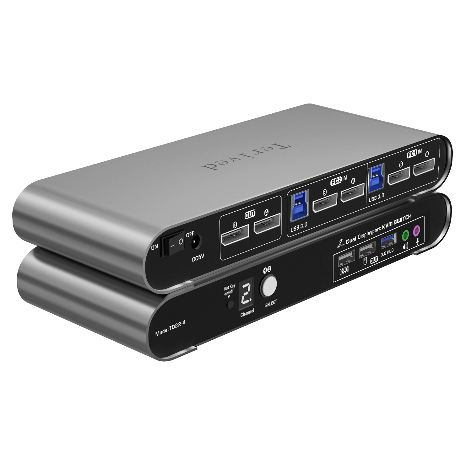 【人気商品！】 2 Monitor USB 3.0 DP - Terived 分配器・切替器