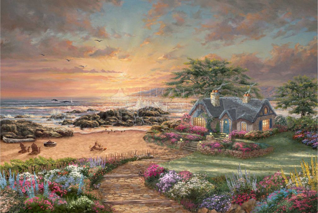 Thomas Kinkade - Mad Hatter's Tea Party SN Canvas