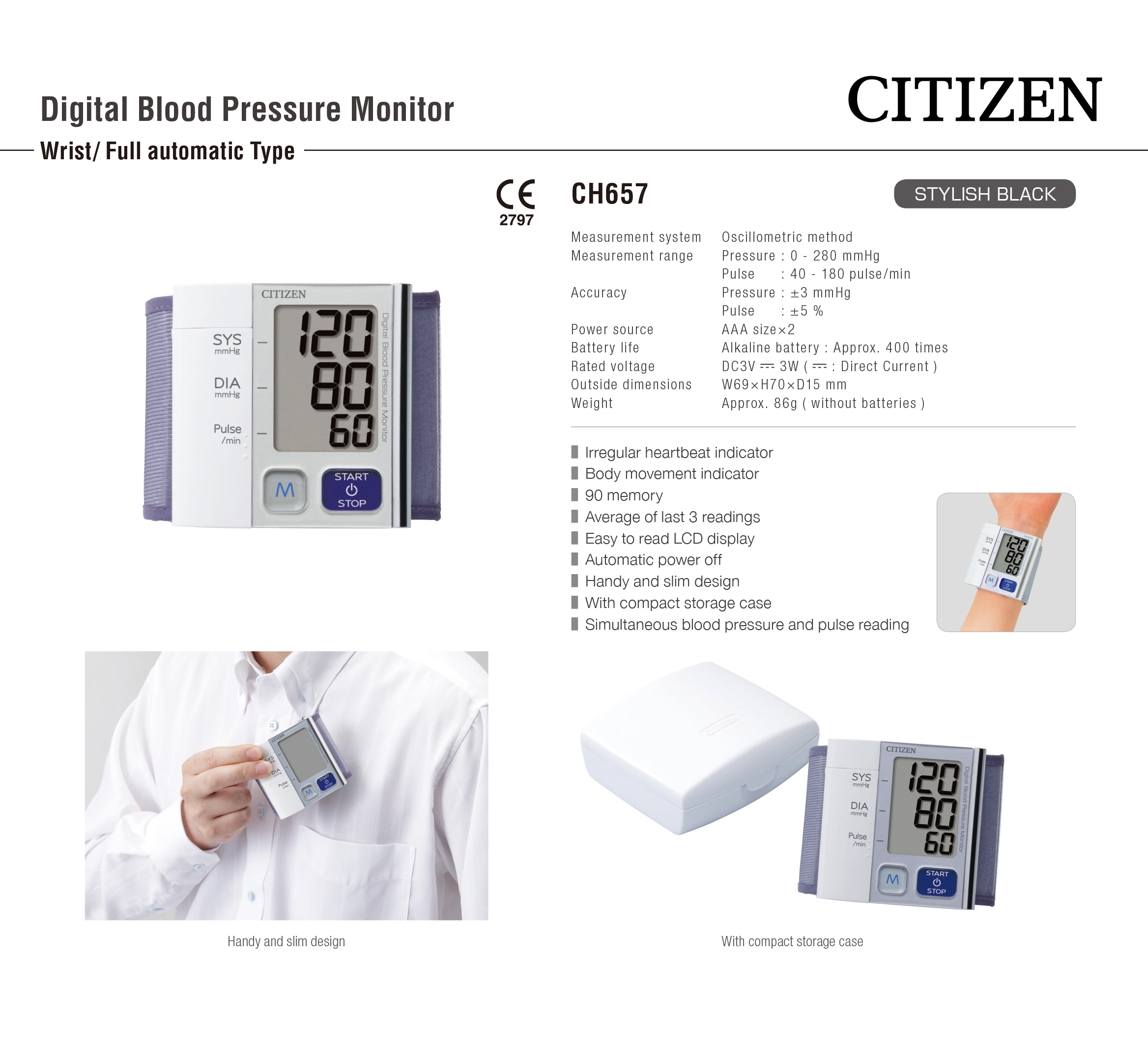 CH-657 Automatic Digital Blood Pressure Monitor