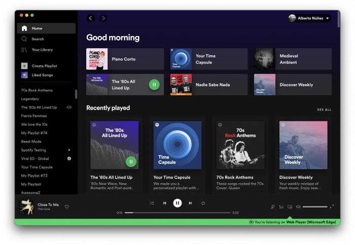 Spotify Web Player - Startup Stash