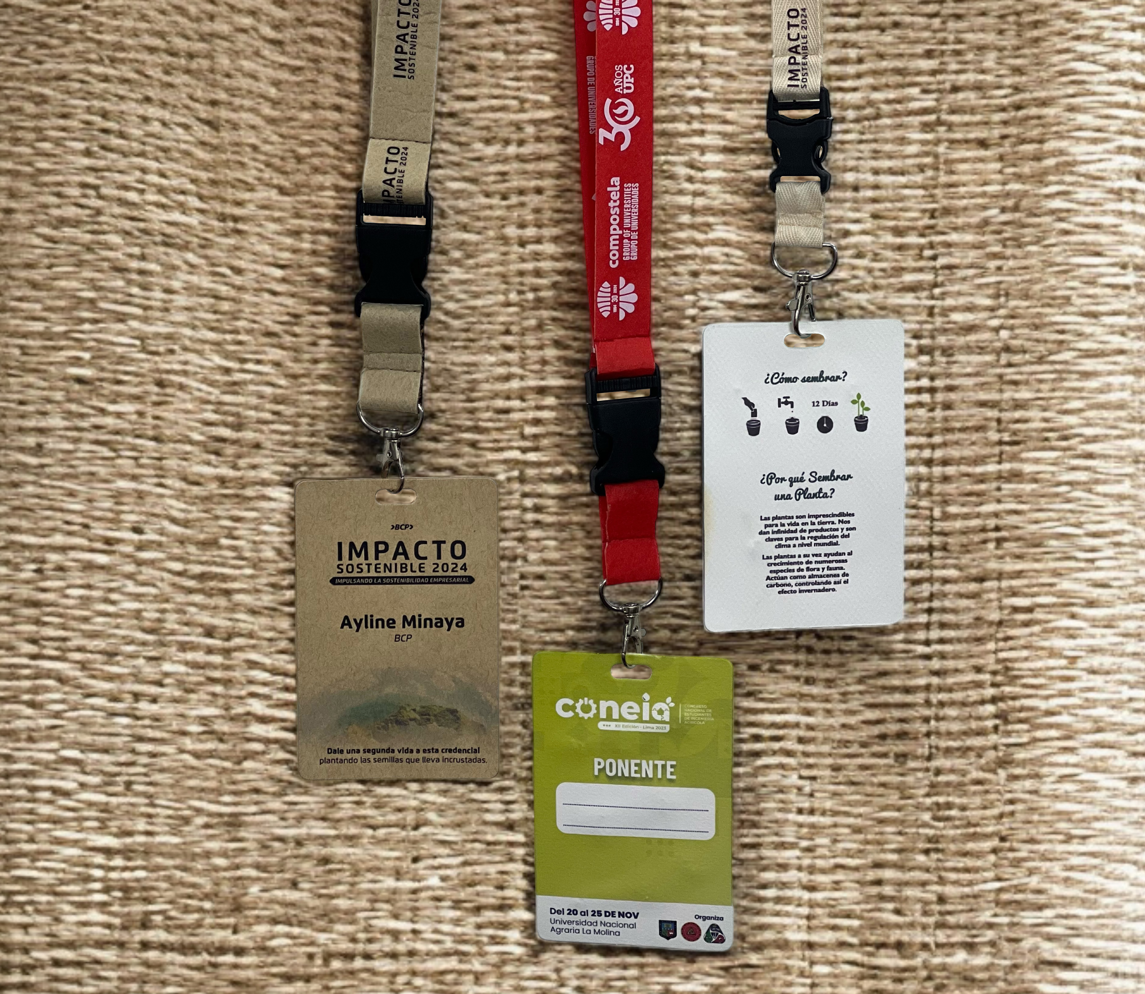 Eco Credencial con semilla plantable eventos sustentables merchandising ecologico eco promocionales 