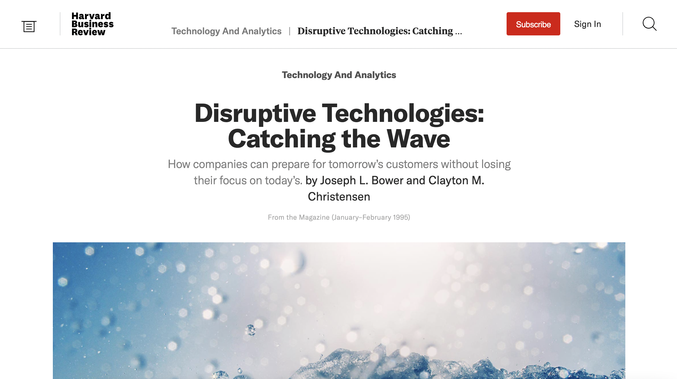 disruptive technologies catching the wave