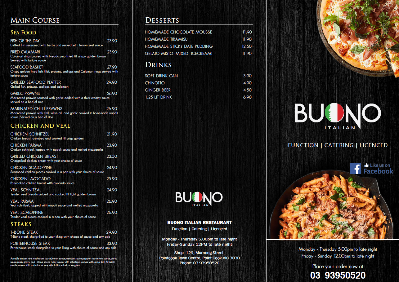 Takeaway Menu