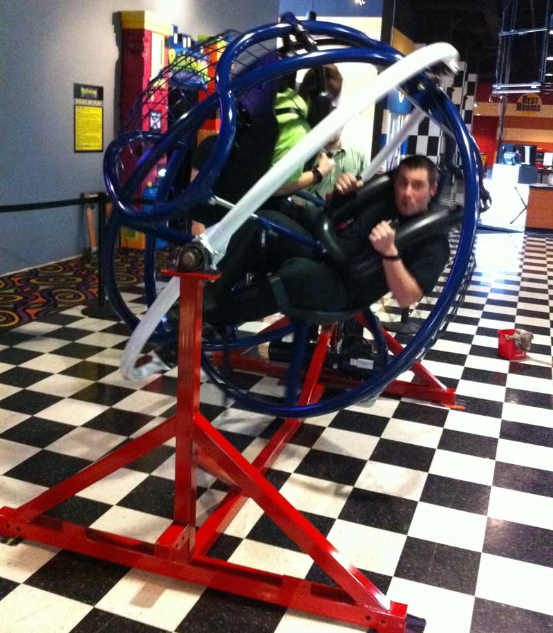 human gyroscope ride