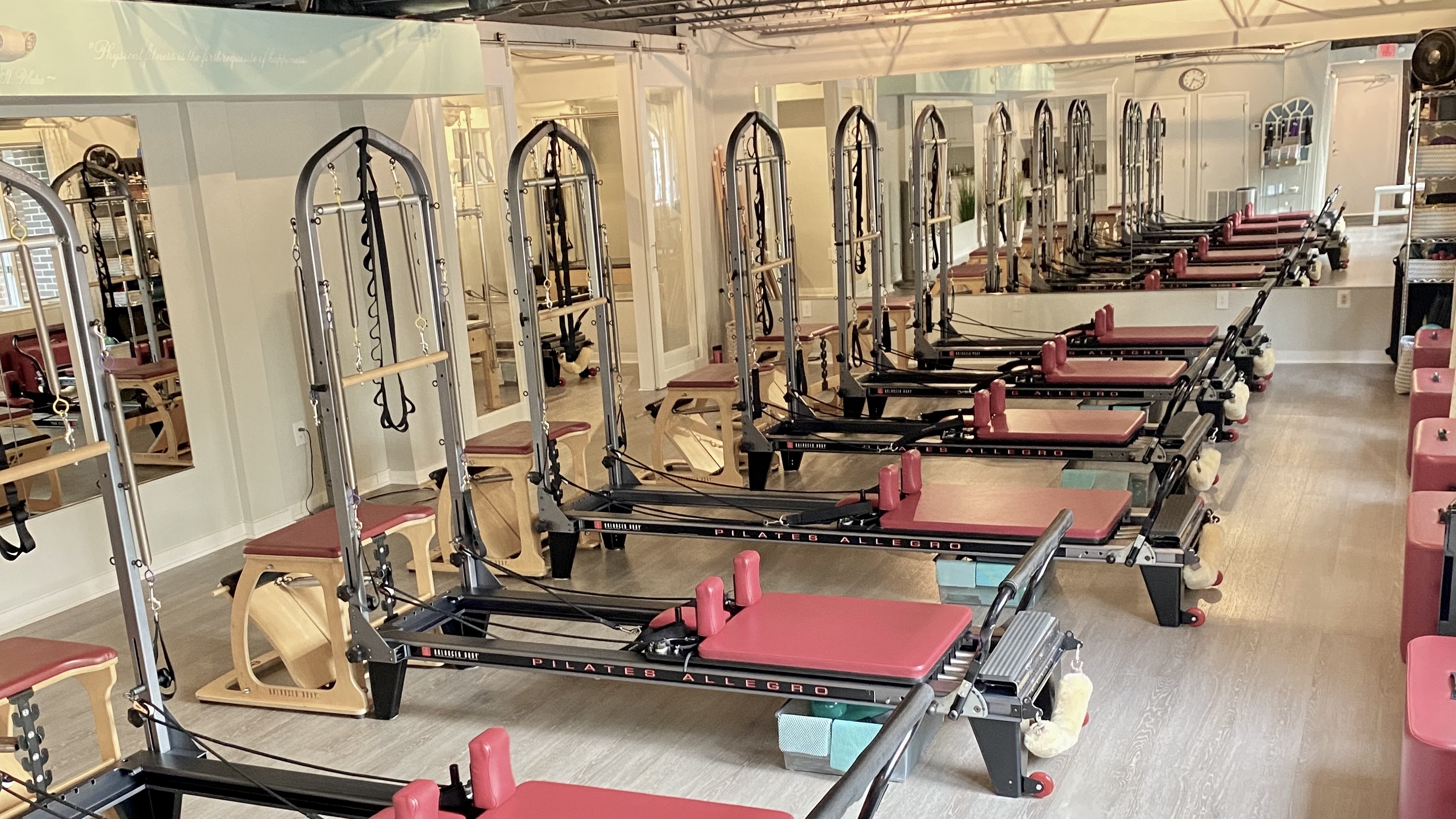 Epic Pilates is fully equipped with Reformers Cadillac trapeze