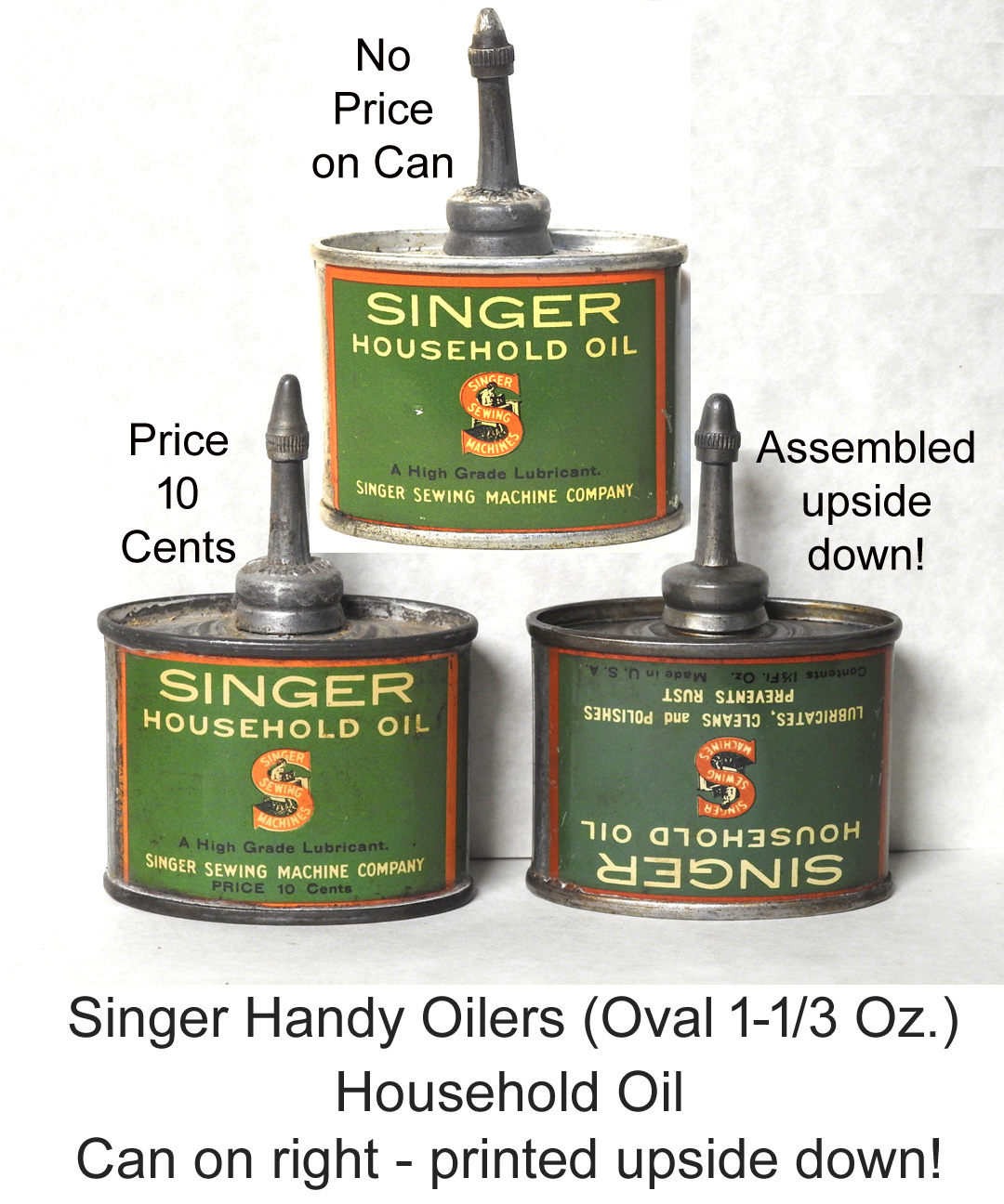 Vintage 30C Singer Sewing Machine Oil Handi Oiler Lubricant Can