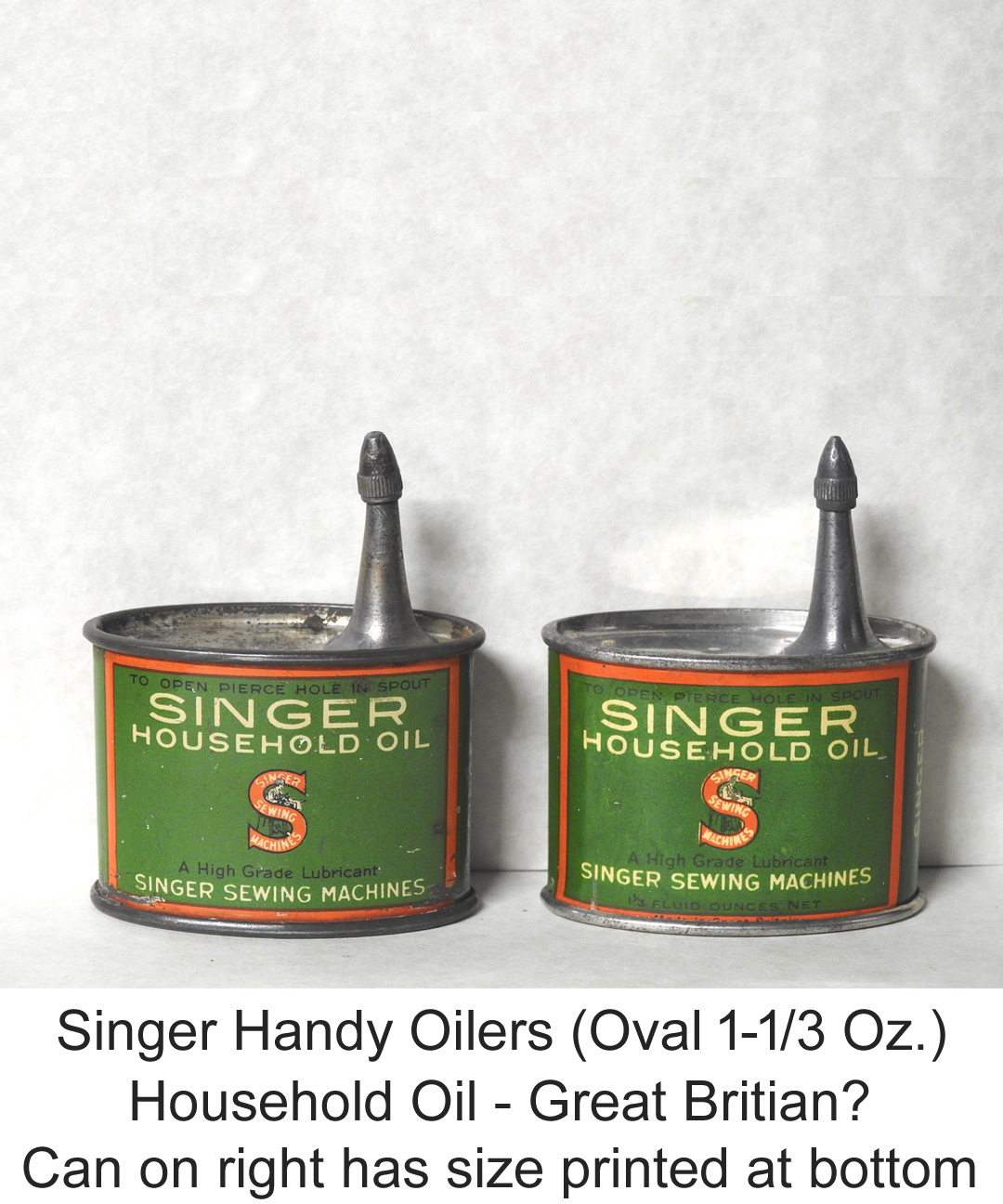 Vintage 30C Singer Sewing Machine Oil Handi Oiler Lubricant Can