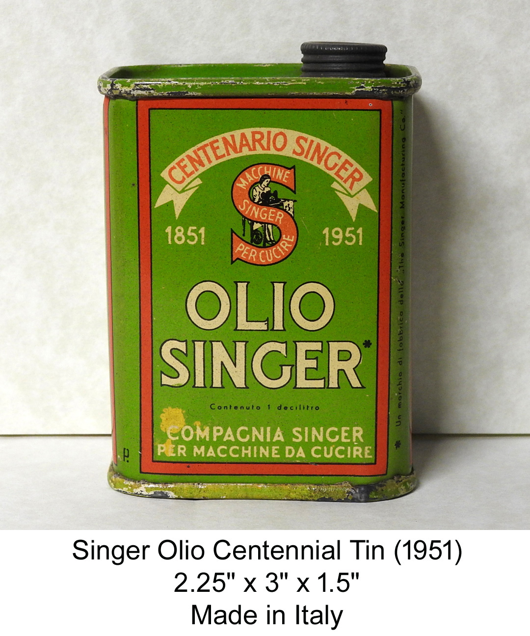 Vintage Singer Sewing Machine Oil Tin & Small Copper Oil Can. Both for one  money. - Rocky Mountain Estate Brokers Inc.