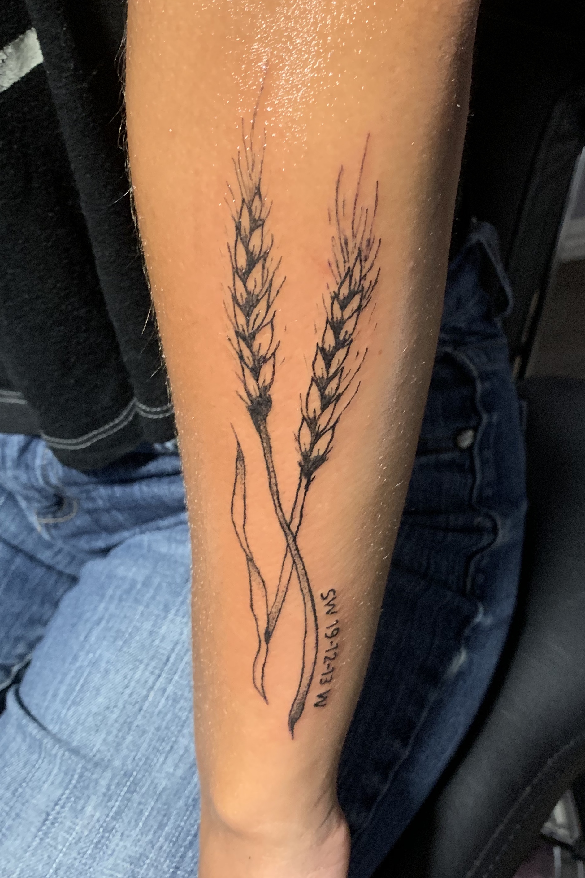 wheat stalk tattoo