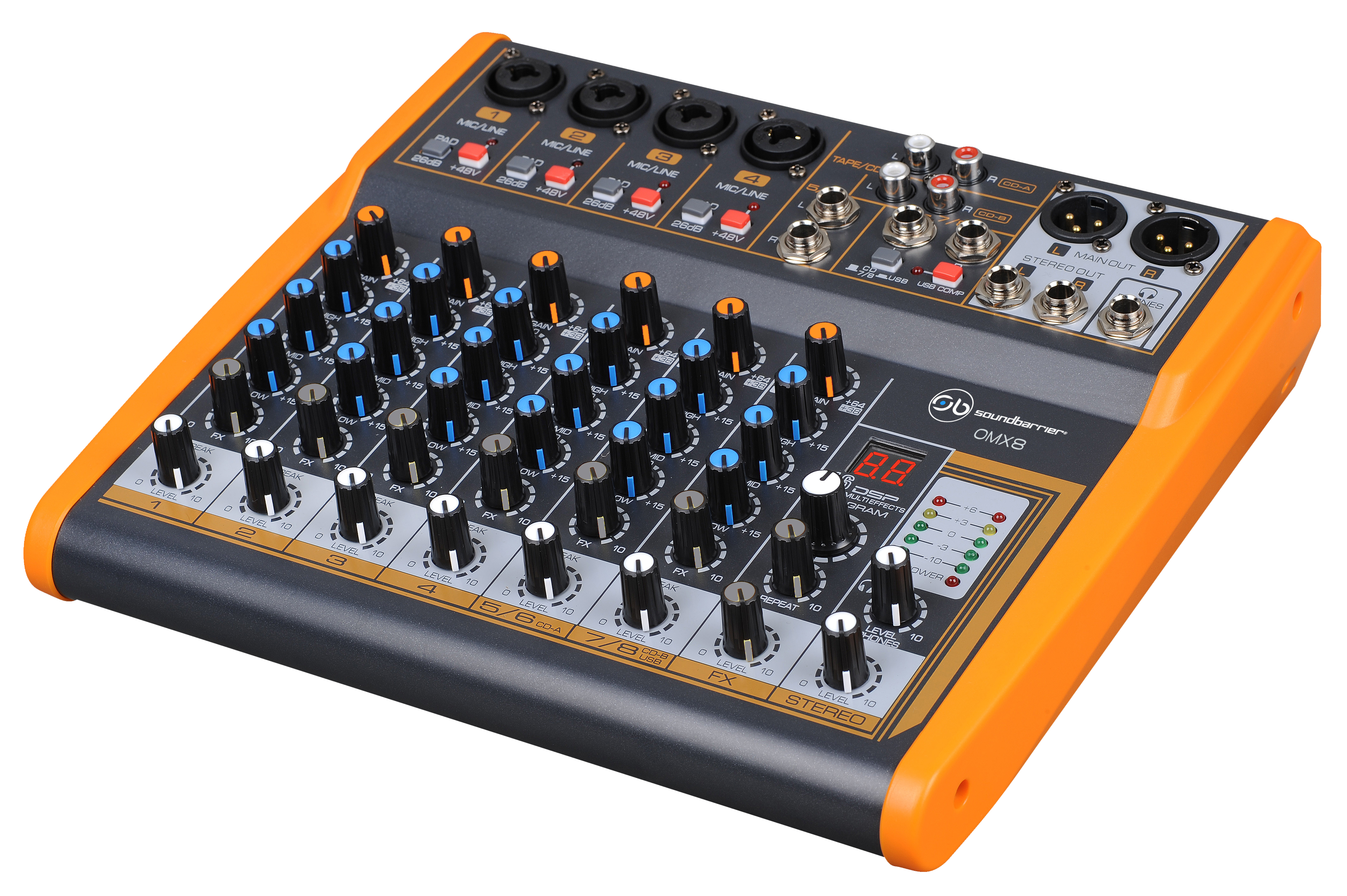 Mixer audio analogico con 9 Canali con Bluetooth e USB