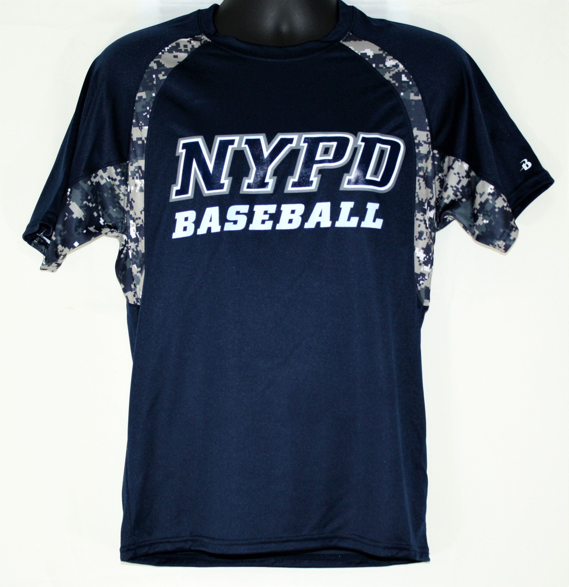 blue camo baseball jersey