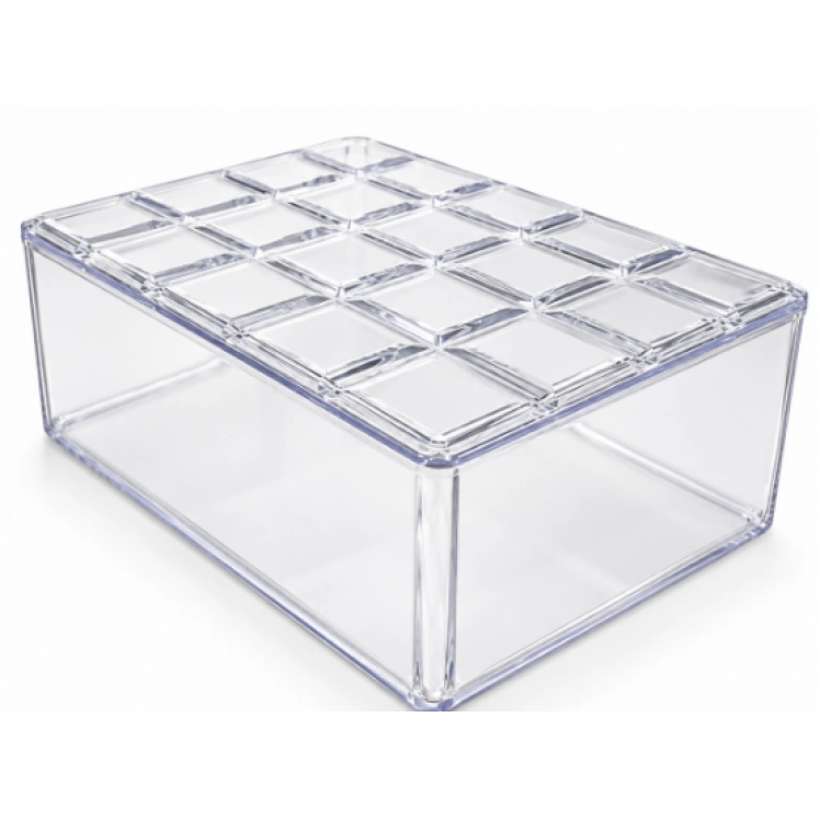Caixa Organizadora com Tampa Bisote  20x14x7cm - PRMT3605