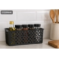 Cesto Organizador Quadratta 27x12x12cm Chumbo - PRMT4765