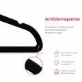 Cabide de Veludo Infantil 30cm Preto 10 peças - CVKPR30010