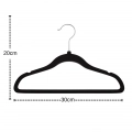Cabide de Veludo Infantil 30cm Preto 10 peças - CVKPR30010