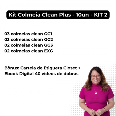 KIT Colmeia Organizadora Clean Clean Plus - 10un - KIT2