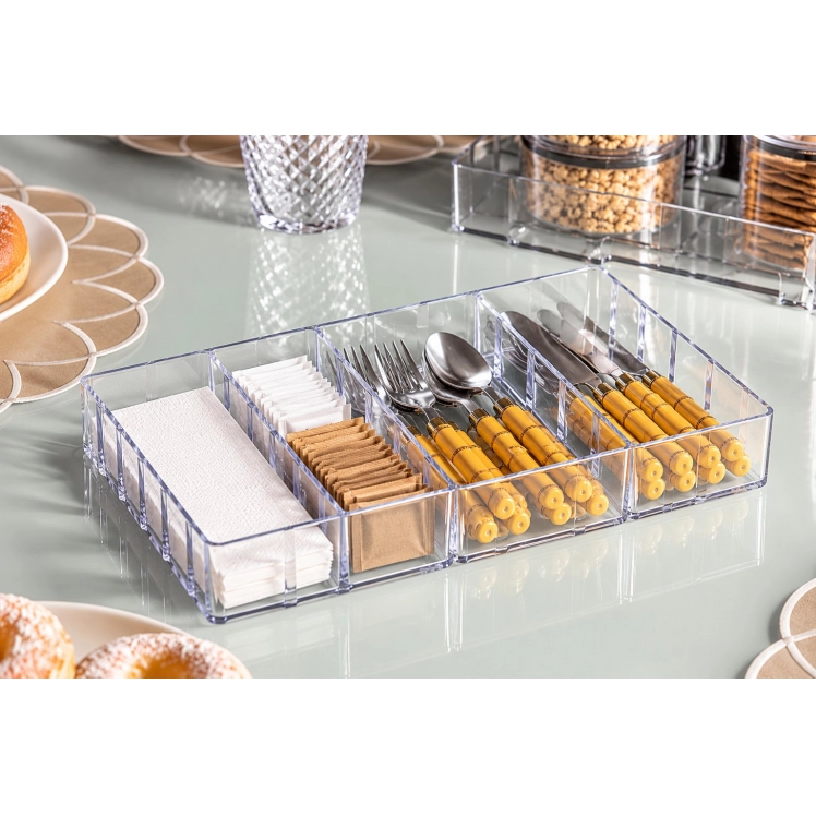 Bandeja Bisote com Divisória - 22x15x4,5cm - PRMT2069