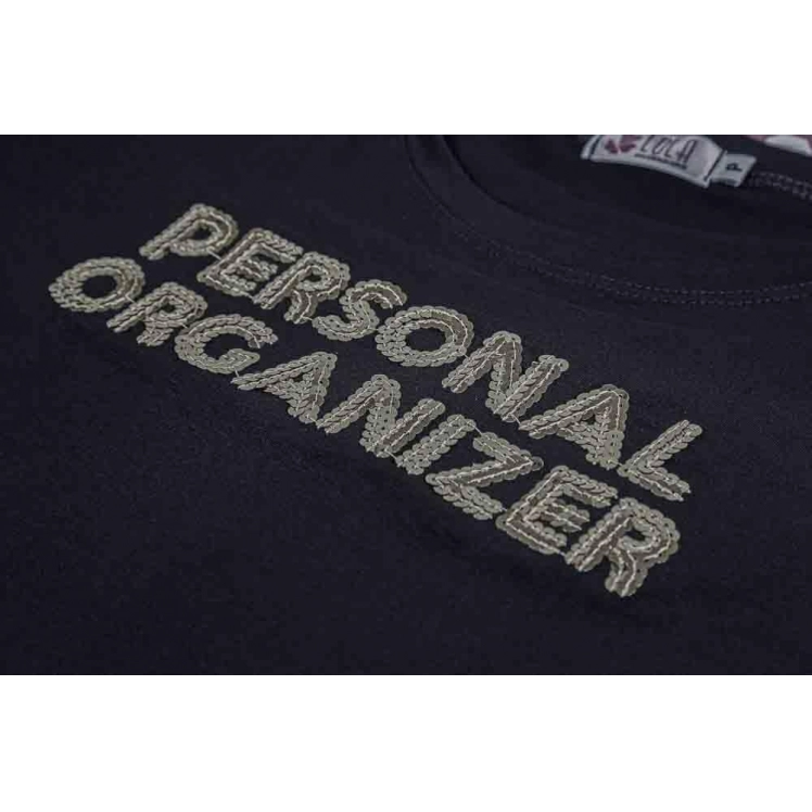 Vestido Personal Organizer Preta com Prata Tam M - VPOPPTM