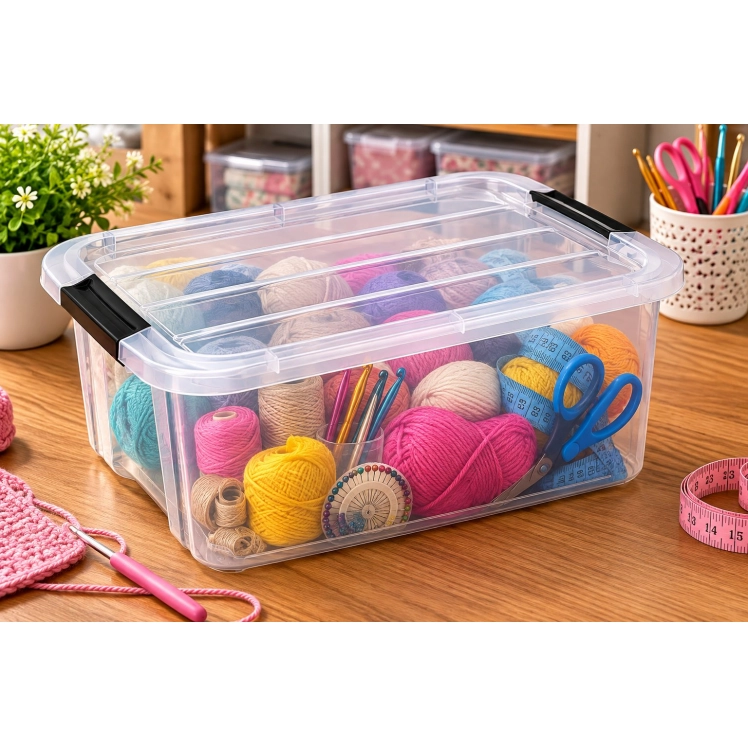 Caixa Organizadora Transparente Top Box 15 lts 39,5x29x19cm - MLTB1380