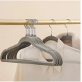 Cabide de Veludo Slim 45cm Cinza 10 pecas - CVACZ45010