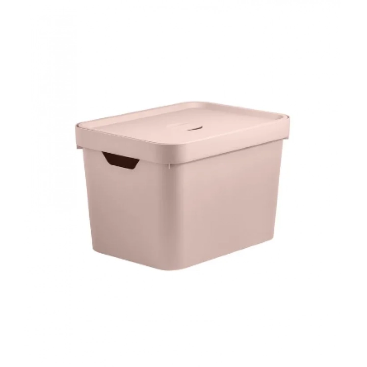 Caixa Organizadora Cube 18L Com Tampa 36x27x24,5cm Rosa OUCC450RSDF
