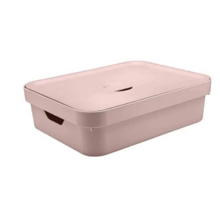 Caixa Organizadora Cube 16L Com Tampa 45x35,5x13cm Rosa OUCC550RSDF