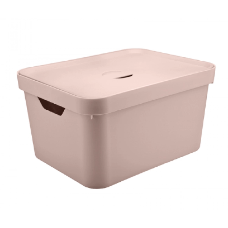 Caixa Organizadora Cube 32L Com Tampa 46x36x24,5cm Rosa OUCC650RSDF