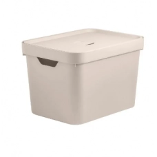 Caixa Organizadora Cube 18L Com Tampa 36x27x24,5cm Bege OUCC450BGF Caixa Organizadora Cube 18L Com Tampa 36x27x24,5cm Bege OUCC450BGF