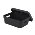 Caixa Organizadora Cube 10.5L Com Tampa 36,5x27,5x13cm Preta OUCC350PTF