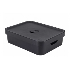 Caixa Organizadora Cube 16L Com Tampa 45x35,5x13cm Preta OUCC550PTF Caixa Organizadora Cube 16L Com Tampa 45x35,5x13cm Preta OUCC550PTF