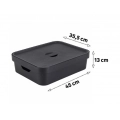 Caixa Organizadora Cube 16L Com Tampa 45x35,5x13cm Preta OUCC550PTF