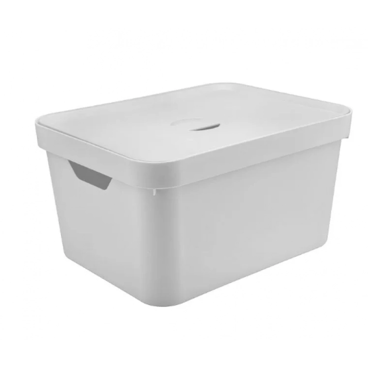 Caixa Organizadora Cube 32L Com Tampa 46x36x24,5cm Branca OUCC650BCF