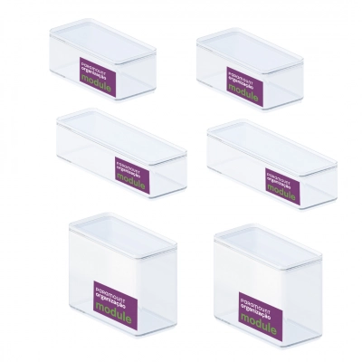 Kit Organizadores Gaveta Bancada Module 6 peças