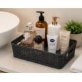 Cesto Organizador Quadratta 27x 21x8cm Chumbo - PRMT4763