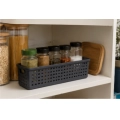 Cesto Organizador Quadratta 27X11x8cm Chumbo - PRMT4764