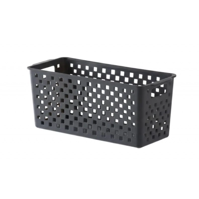 Cesto Organizador Quadratta 27x12x12cm Chumbo - PRMT4765