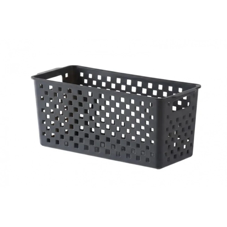 Cesto Organizador Quadratta 27x12x12cm Chumbo - PRMT4765