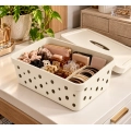 Caixa Organizadora 4,5 Litros Off-White 25x18x11,5cm - CP0003
