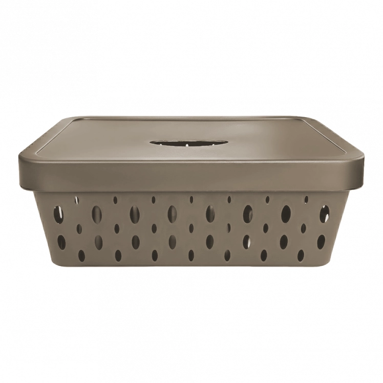Caixa Organizadora 11 Litros Avelã 34x27x12,5cm - CM0005