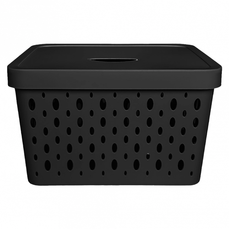 Caixa Organizadora 17 Litros Preta 34x27x21,5cm - CG0001