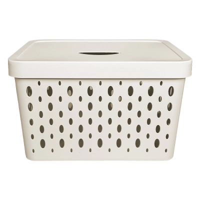 Caixa Organizadora 17 Litros Off-White 34x27x21,5cm - CG0003