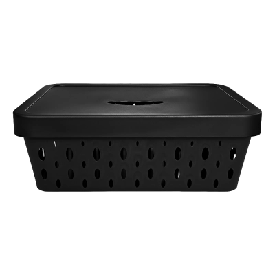 Caixa Organizadora 11 Litros Preta 34x27x12,5cm - CM0001