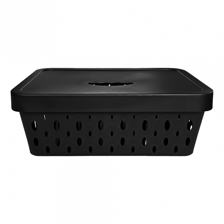 Caixa Organizadora 11 Litros Preta 34x27x12,5cm - CM0001
