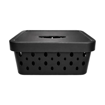 Caixa Organizadora 4,5 Litros Preta 25x18x11,5cm - CP0001