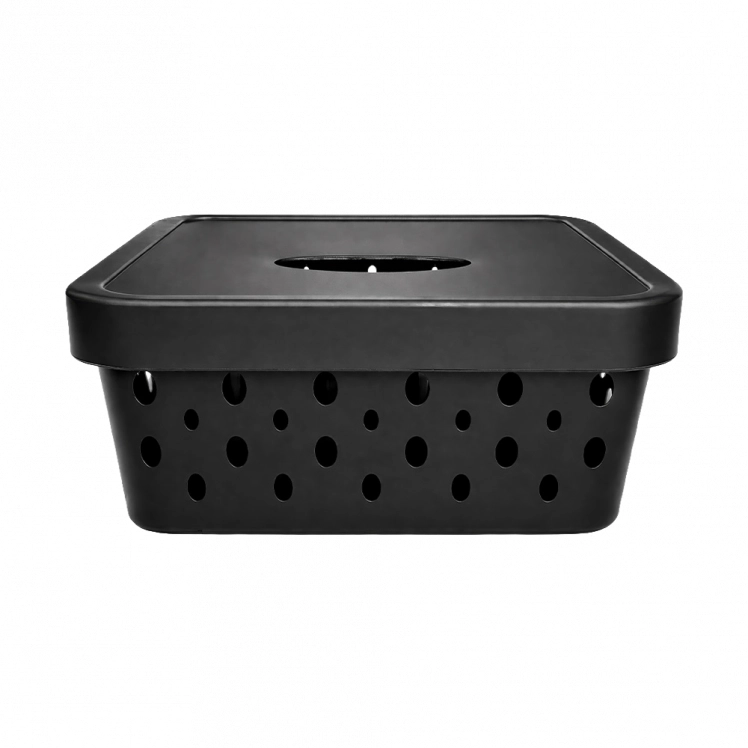 Caixa Organizadora 4,5 Litros Preta 25x18x11,5cm - CP0001